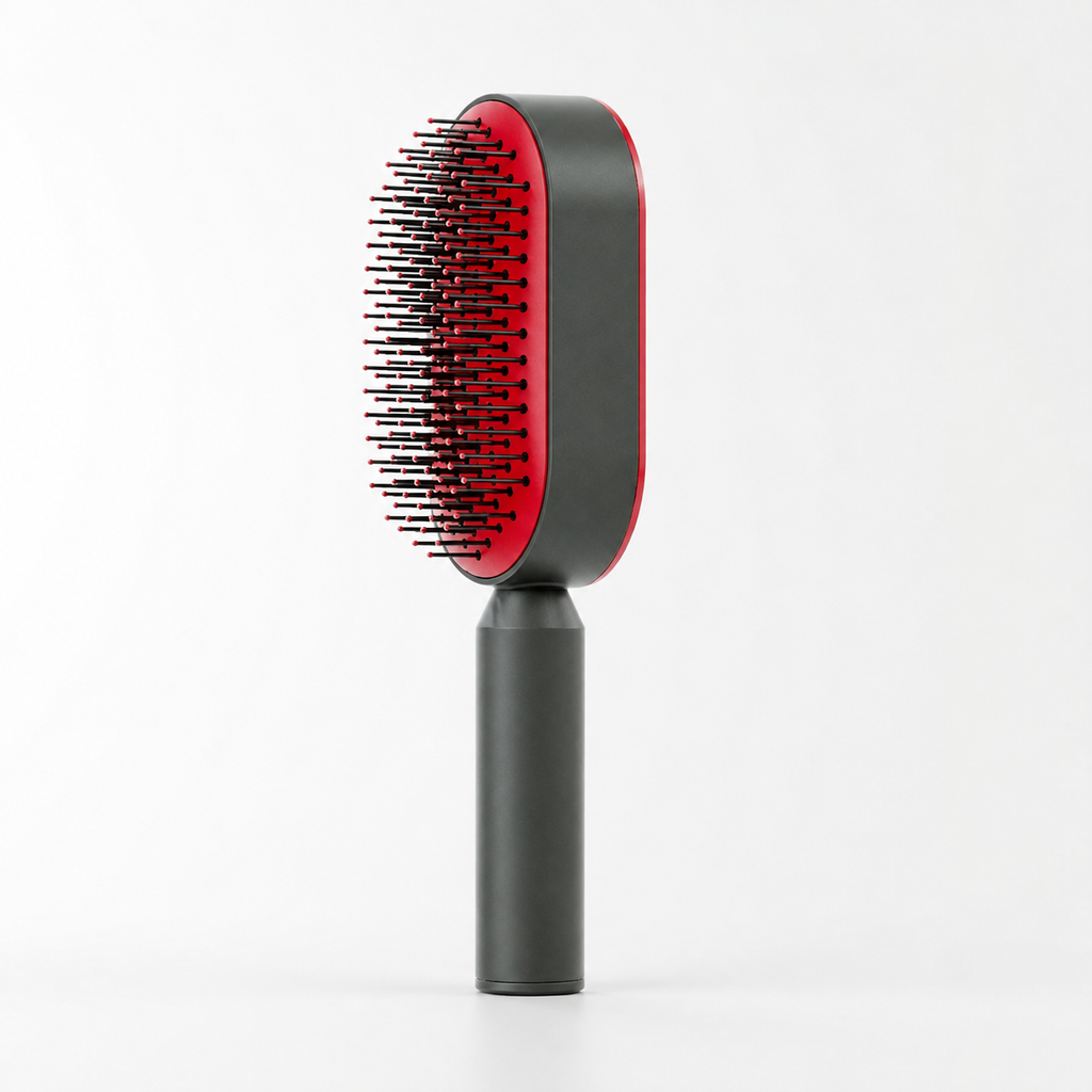 One-Click Self-Cleaning Hair Brush